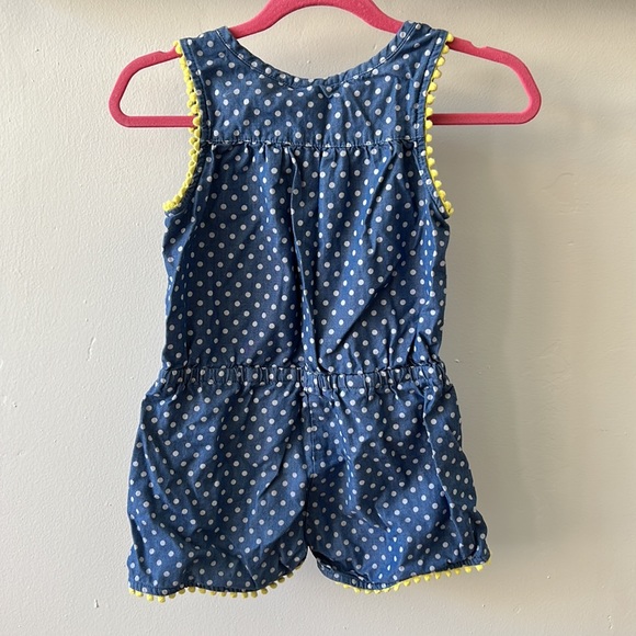 Mini Boden polka dot chambray romper, size 2-3 - Picture 2 of 2